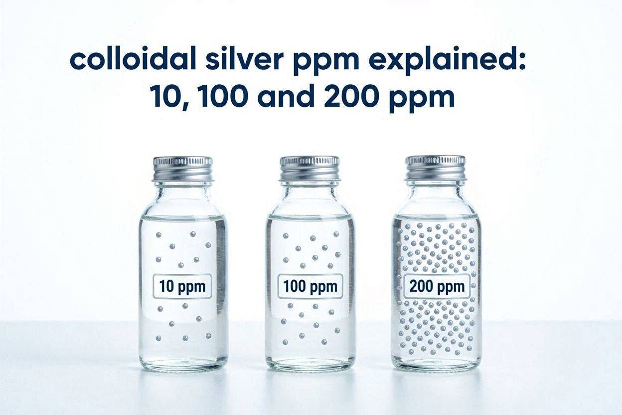 Colloidal Silver PPM Explained: 10, 100 and 200 ppm